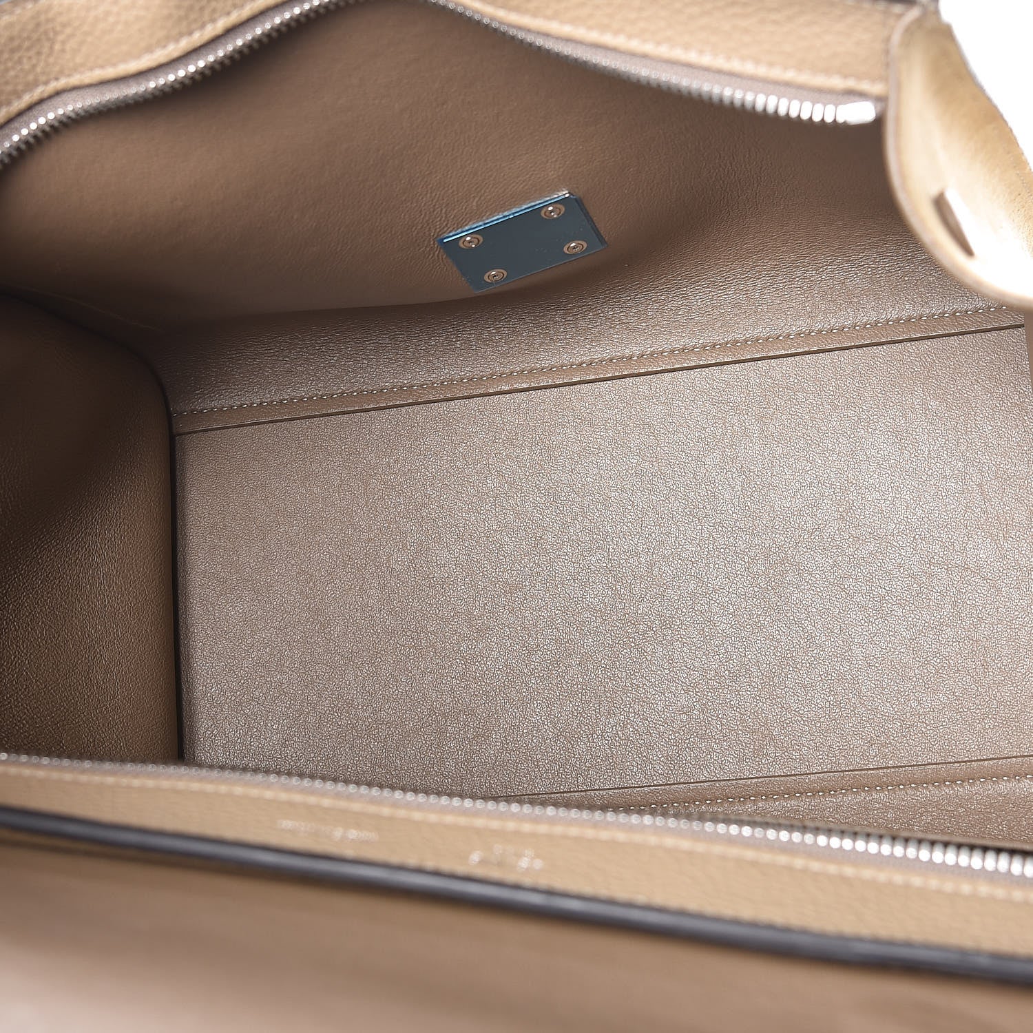 Celine Drummed Calfskin Suede Small Trapeze Dune 7 of 10