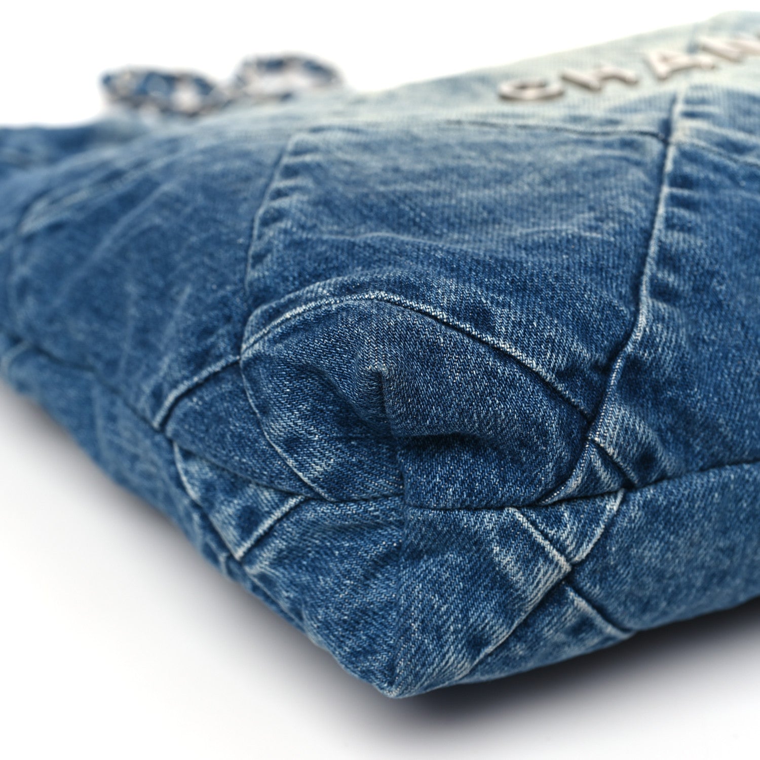 Chanel Denim Quilted Small Chanel 22 Blue 10 of 11