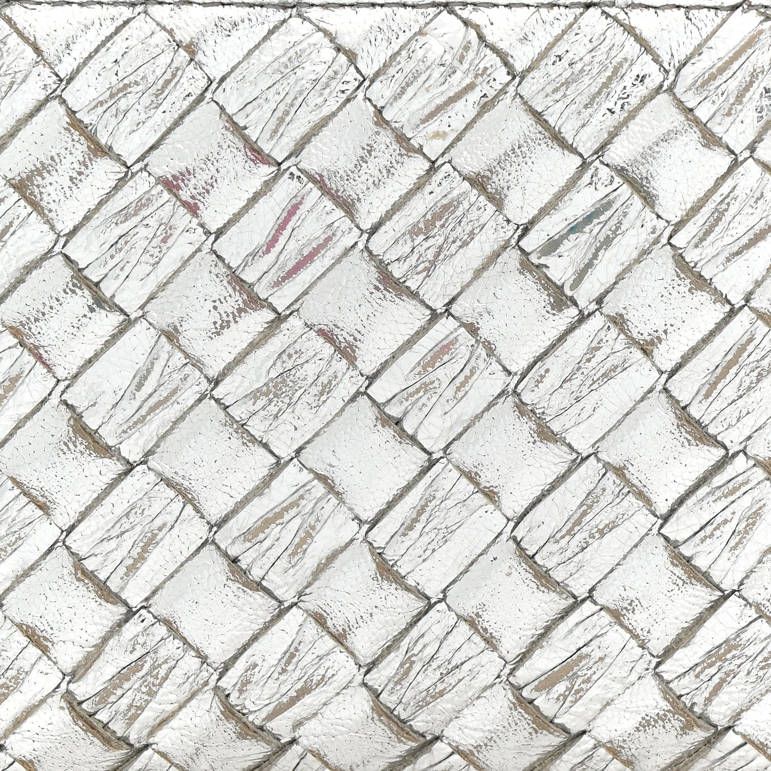 Bottega Veneta Metallic Nappa Intrecciato Small Bi-Fold Zip Wallet Silver 8 of 8