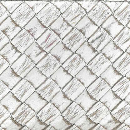 Bottega Veneta Metallic Nappa Intrecciato Small Bi-Fold Zip Wallet Silver 8 of 8