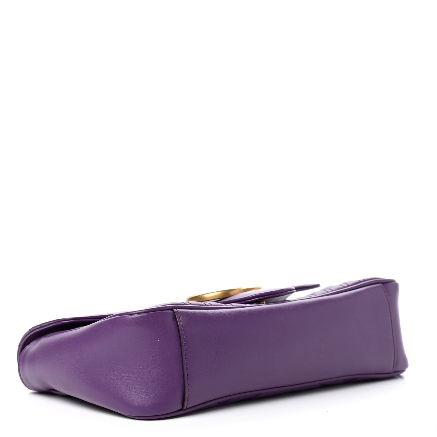 Gucci Calfskin Matelasse Small GG Marmont Shoulder Bag Shine Purple 4 of 10