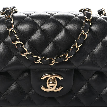 Chanel Lambskin Quilted Mini Rectangular Flap Black 8 of 11