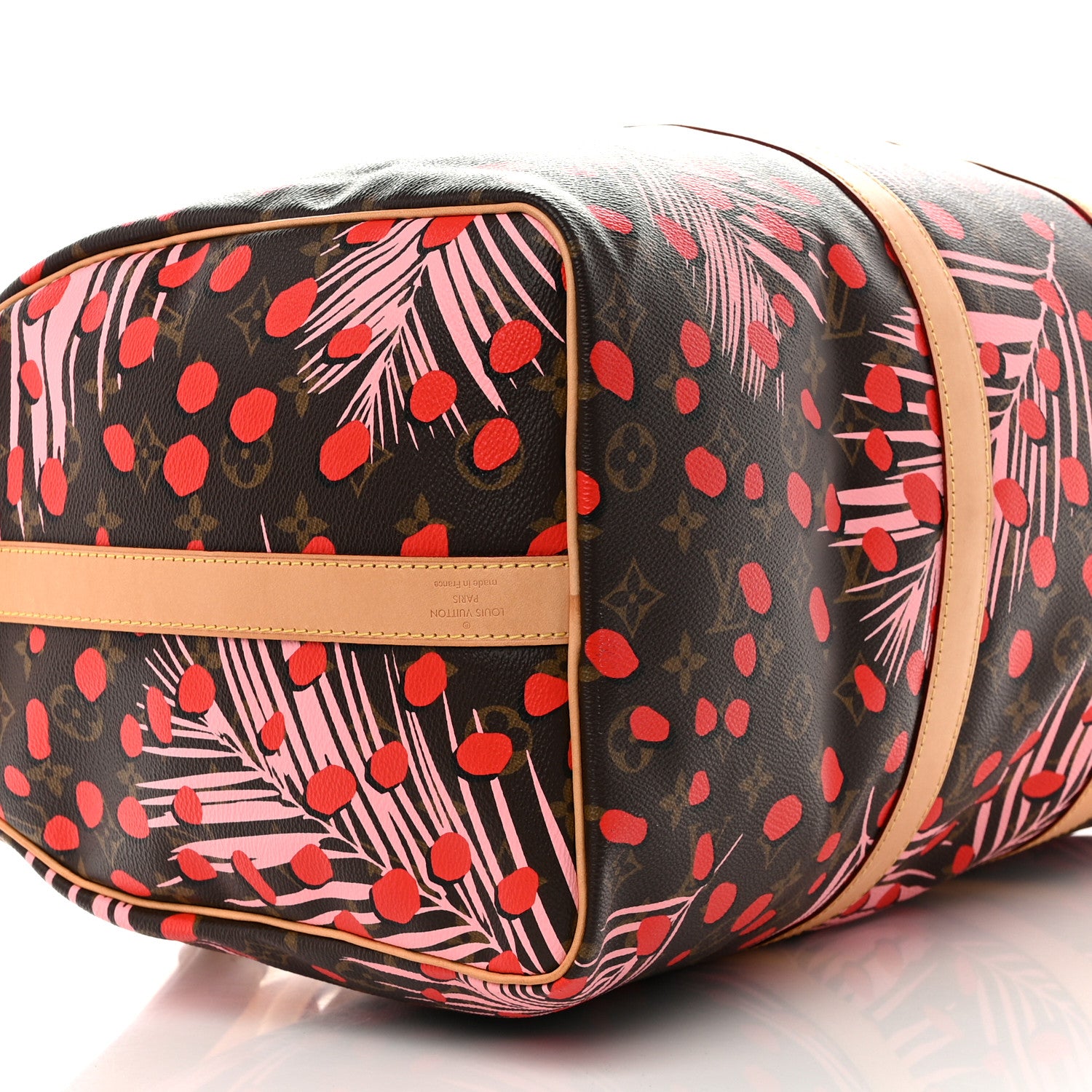 Louis Vuitton Monogram Jungle Dots Keepall Bandouliere 50 Sugar Pink Poppy 8 of 10