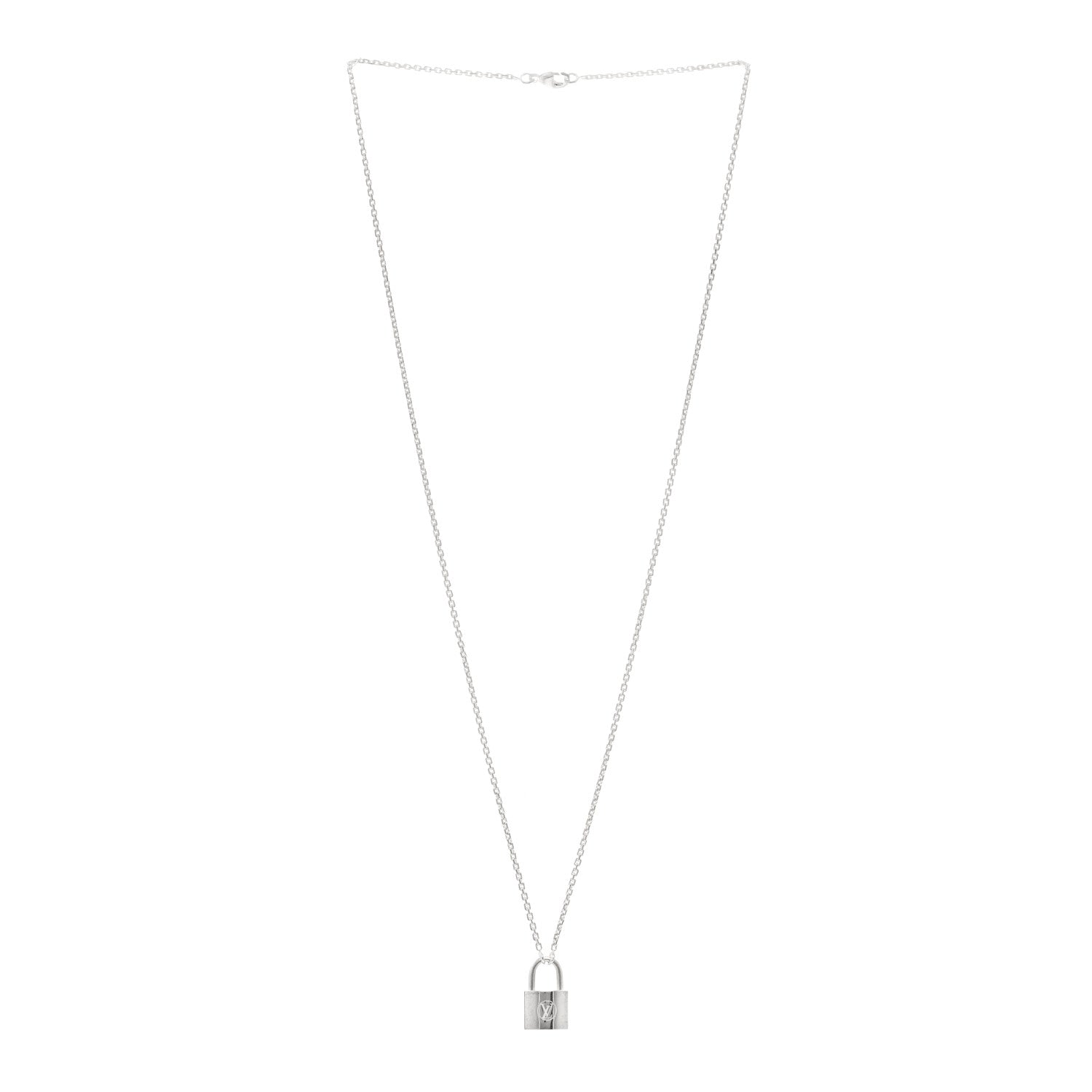 Louis Vuitton Sterling Silver Lockit Necklace 3 of 6