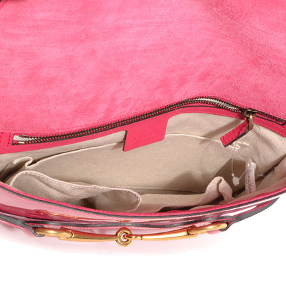 Gucci Patent Large Bright Bit Shoulder Bag Shocking Pink 5 of 7