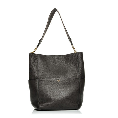 Celine Goatskin Sangle Bucket Bag Dark Taupe 1 of 6