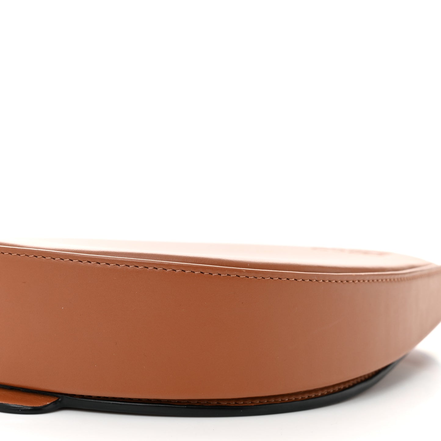 Soft Calfskin Heel Saddle Bag Tan