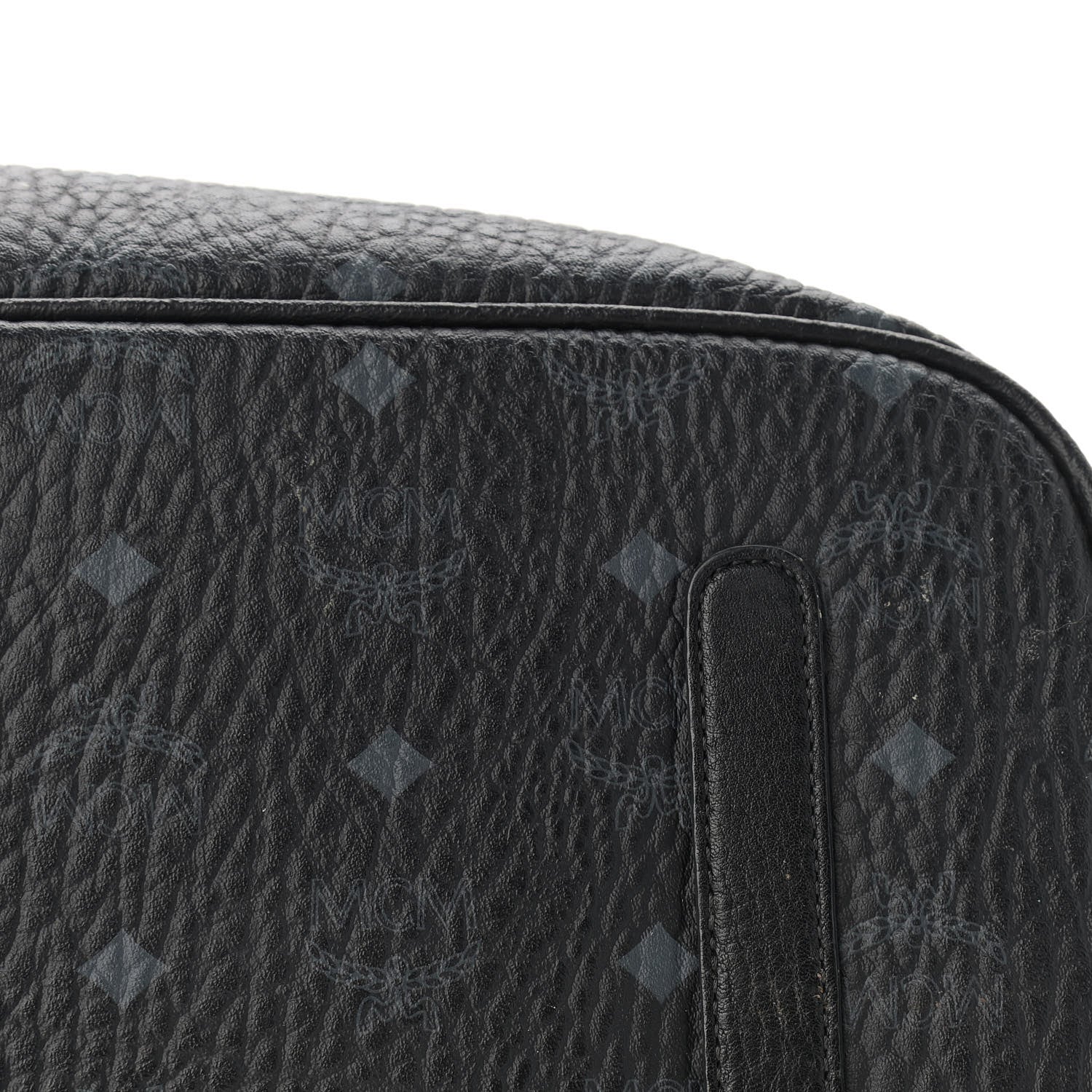 MCM Visetos Large Liz Reversible Shopper Tote Black 19 of 24