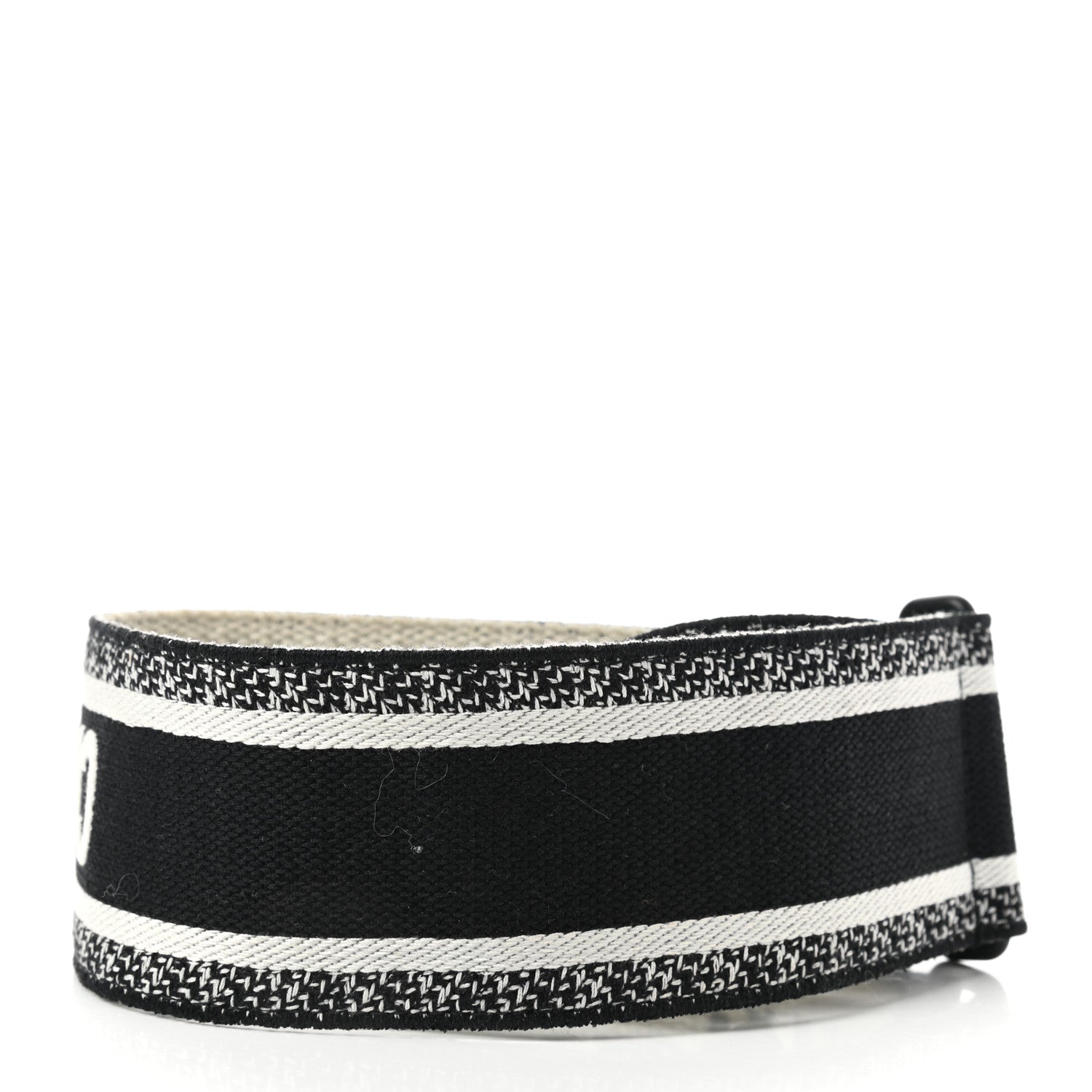 Christian Dior Canvas Embroidered Shoulder Strap Black Ultramatte 2 of 5