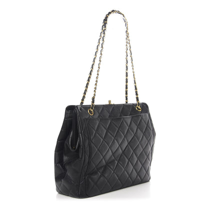 Chanel Caviar Quilted Frame Shoulder Bag Black 3 of 9