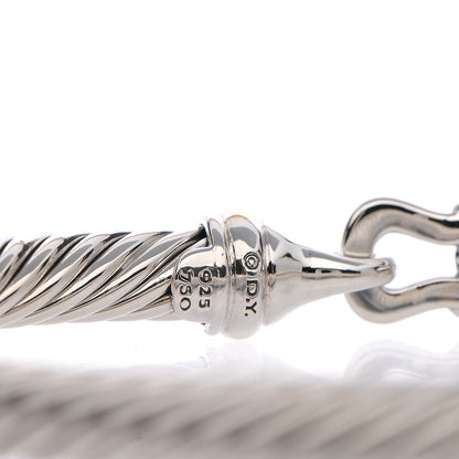 David Yurman Sterling Silver 18K Yellow Gold 5mm Cable Classic Buckle Bracelet 4 of 4