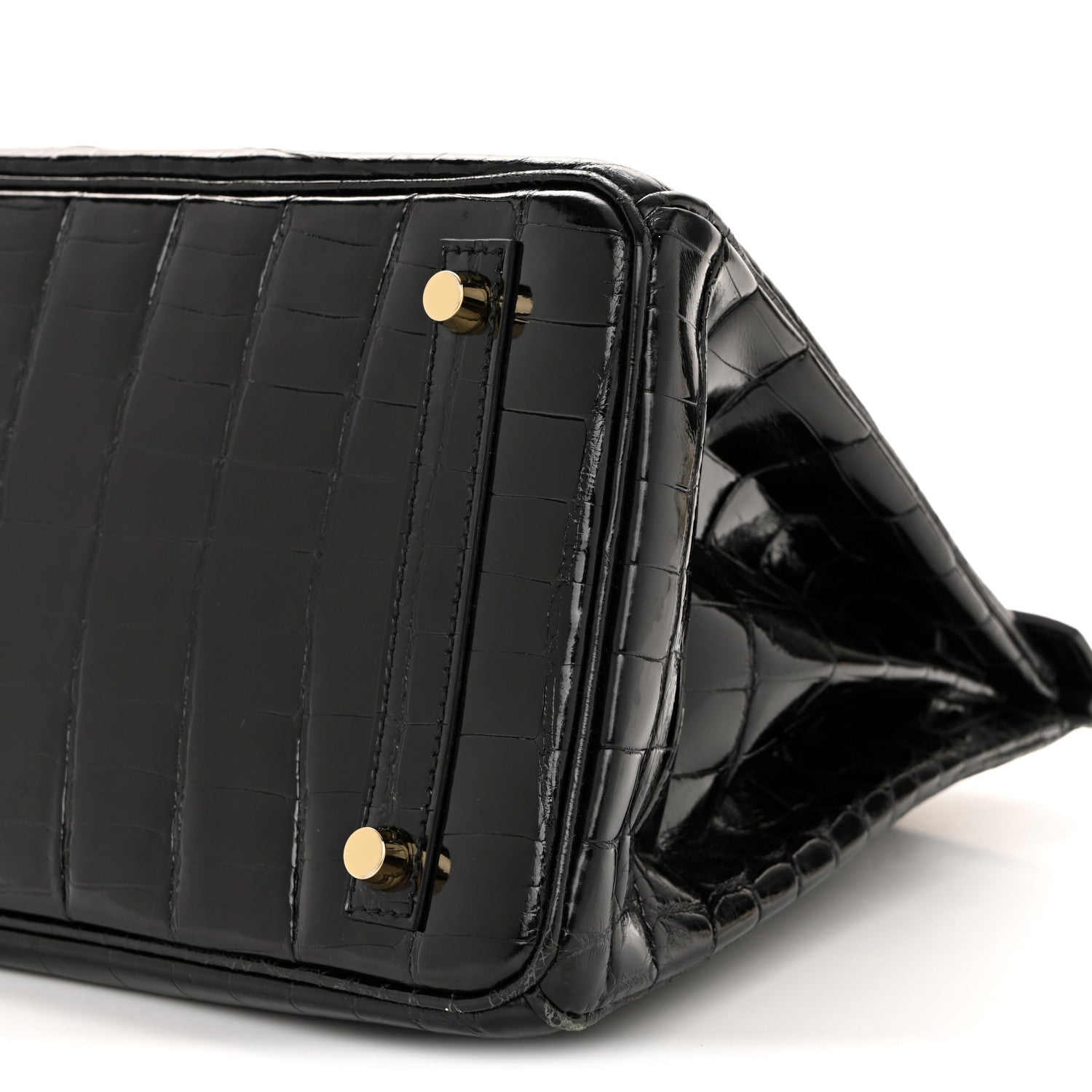 Hermes Shiny Niloticus Crocodile Birkin 30 Black 10 of 12