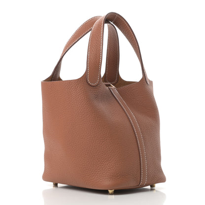 Hermes Taurillon Clemence Picotin Lock 18 PM Gold 3 of 11