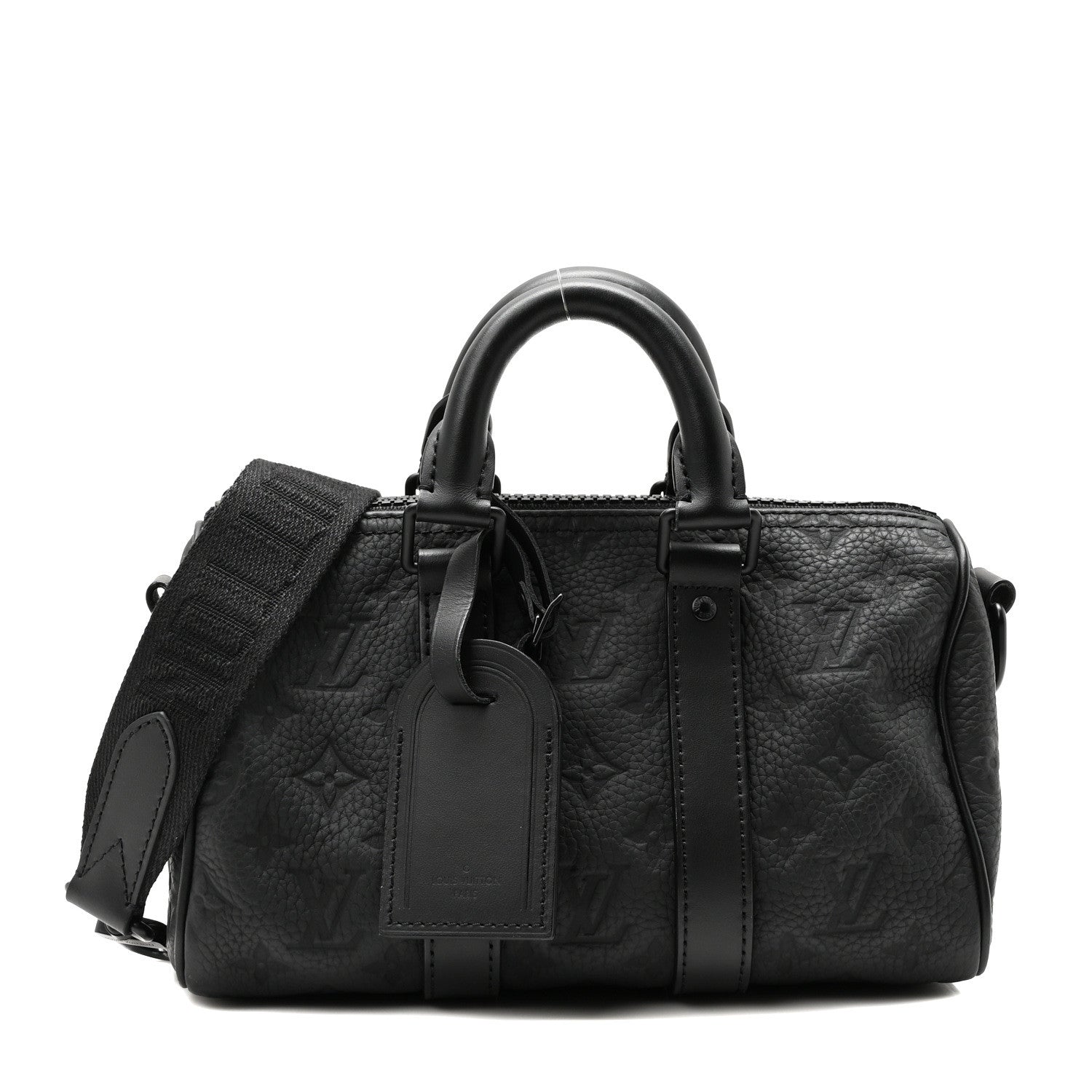 Louis Vuitton Monogram Taurillon Keepall Bandouliere 25 Black 1 of 9