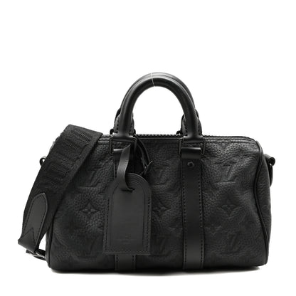 Louis Vuitton Monogram Taurillon Keepall Bandouliere 25 Black 1 of 9