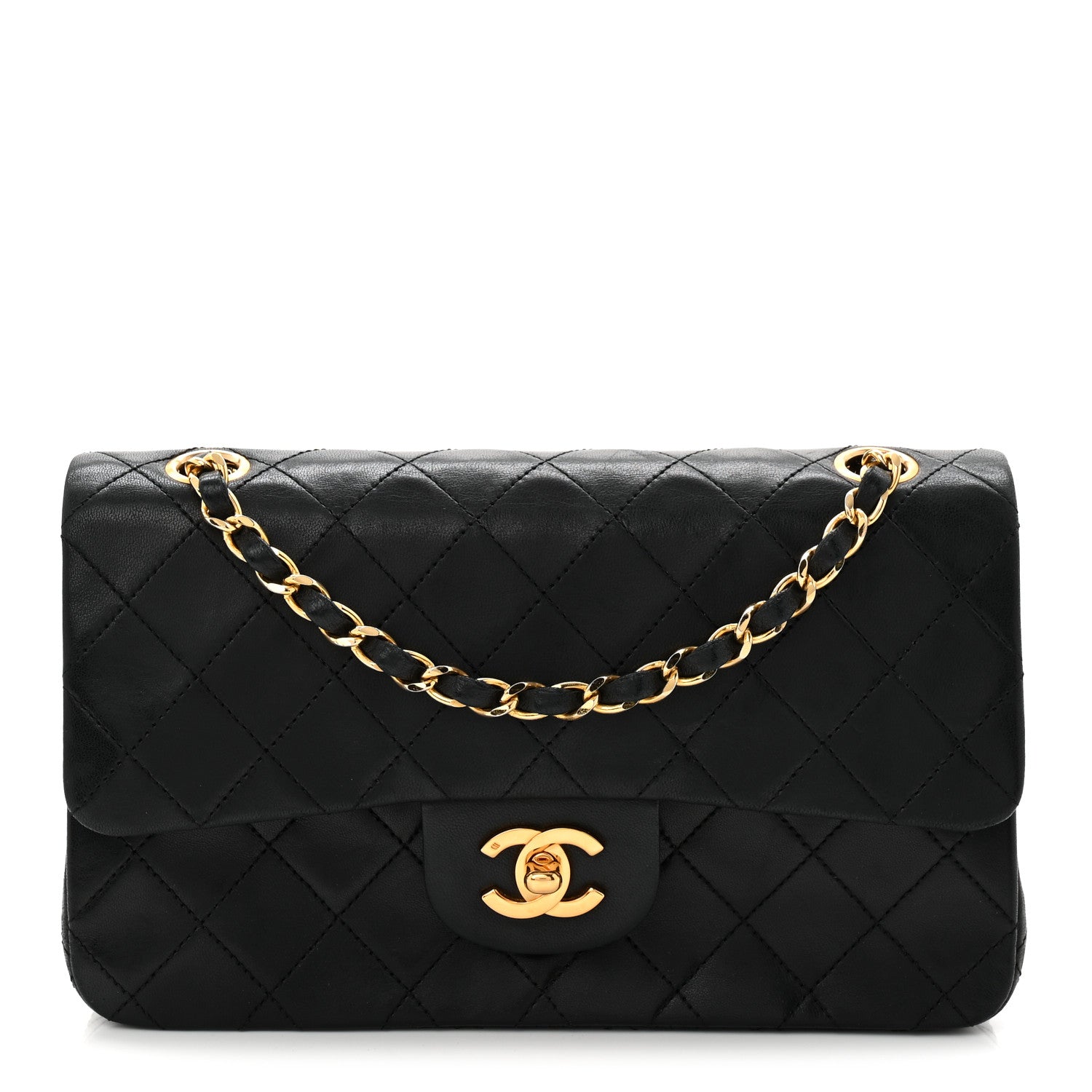 Chanel Lambskin Quilted Small Double Flap Black 1 of 10