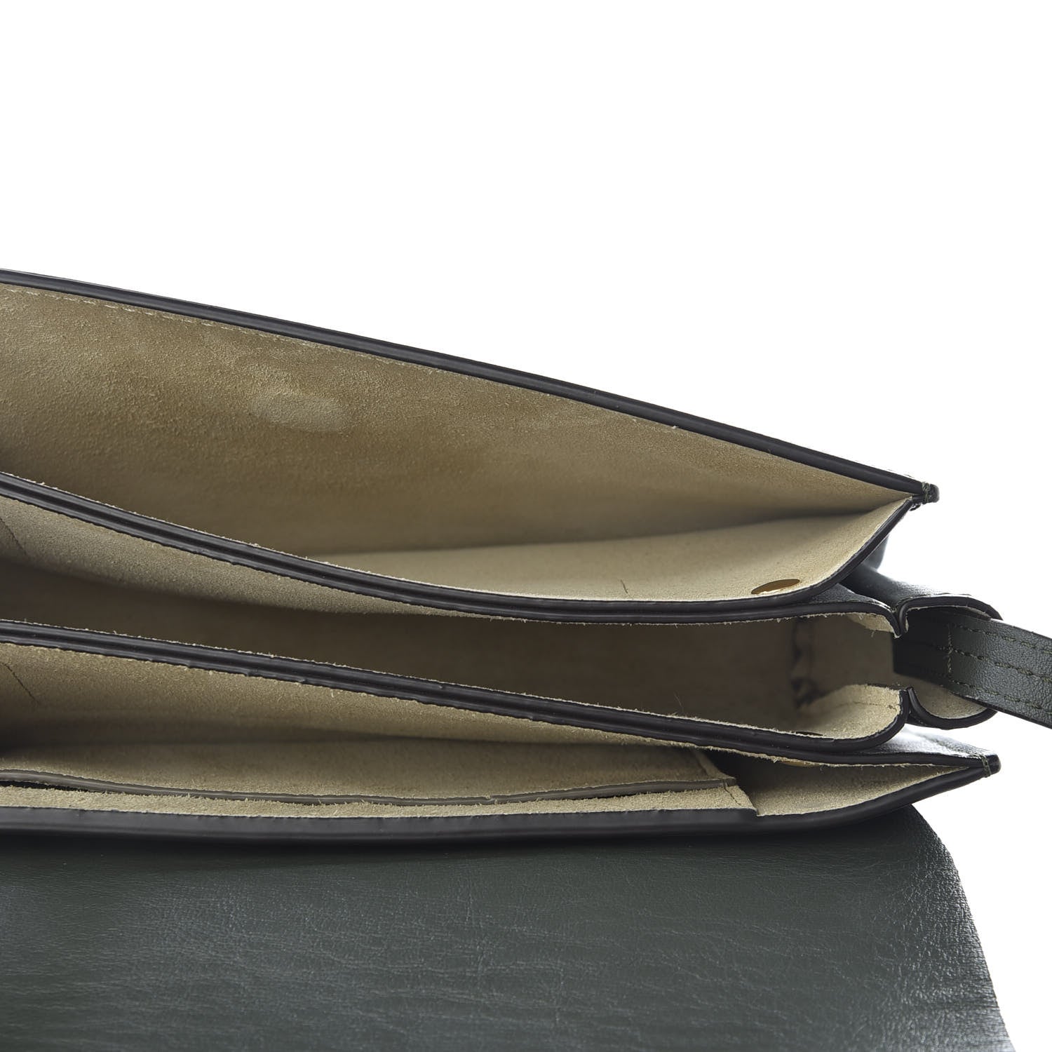 Chloe Suede Calfskin Small Faye Shoulder Bag Deep Forest 4 of 8