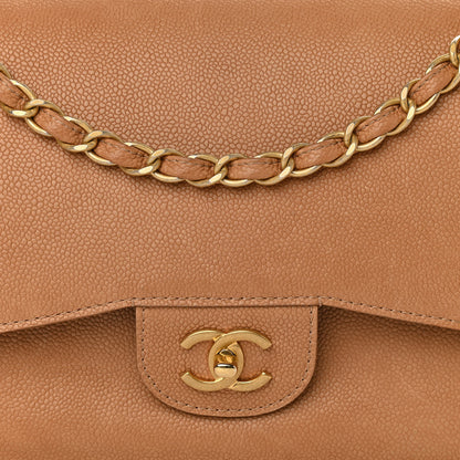 Chanel Grained Calfskin Jumbo Classic Pure Double Flap Beige 7 of 13