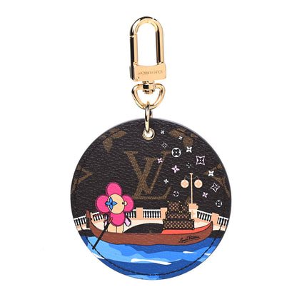 Louis Vuitton Monogram 2019 Christmas Animation Venice Bag Charm Key Ring Blue 1 of 3
