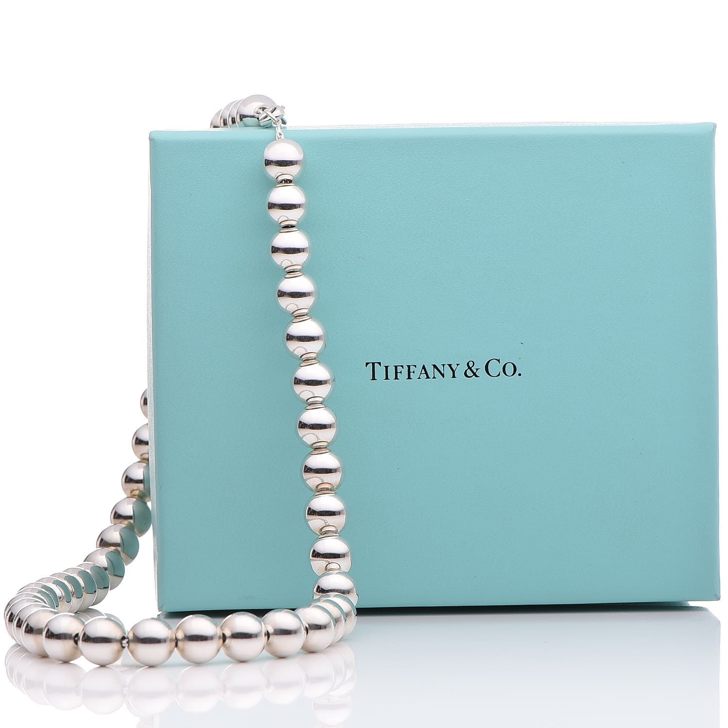 Tiffany Sterling Silver 10mm HardWear Ball Necklace 6 of 6