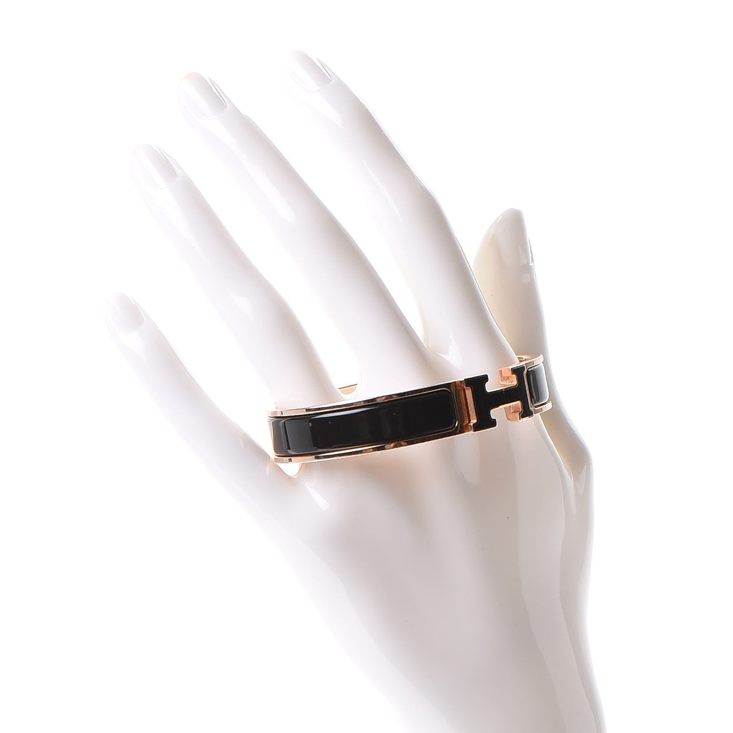 Hermes Enamel Narrow Clic Clac H Bracelet PM Black 2 of 5