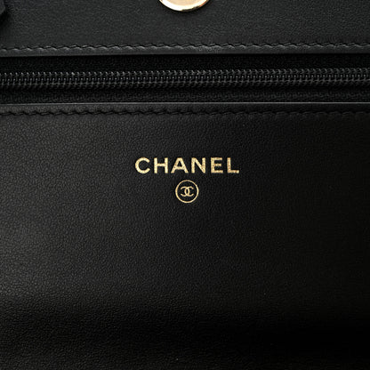 Chanel Caviar Quilted Boy Wallet On Chain WOC Black 6 of 12