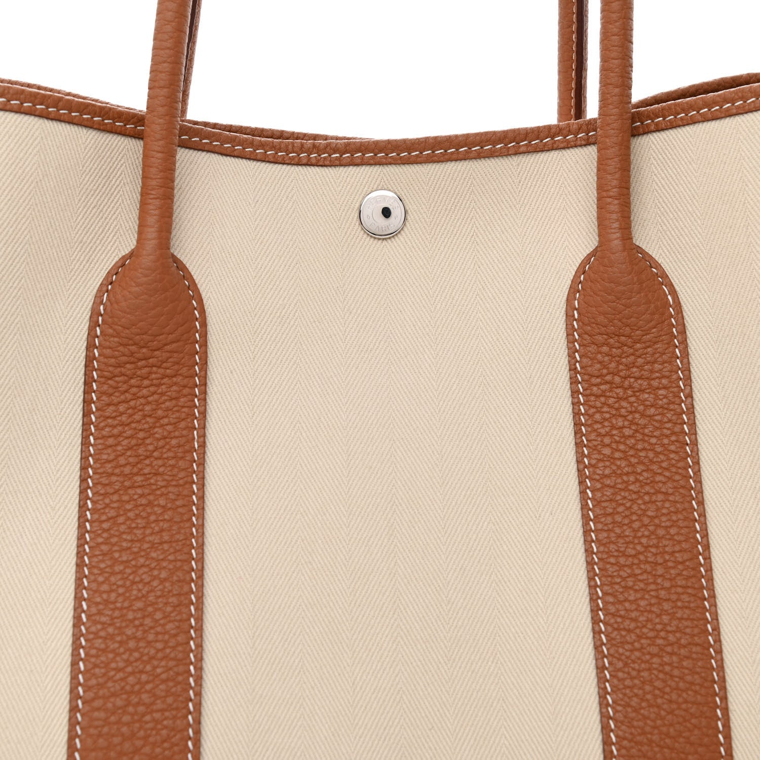 Hermes Grand Chevron Weave Negonda Garden Party 36 MM Tote Craie Gold 10 of 12