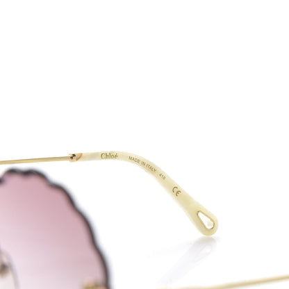 Chloe Rosie Bevelled Round Sunglasses CE142S Gold Gradient Coral 5 of 8