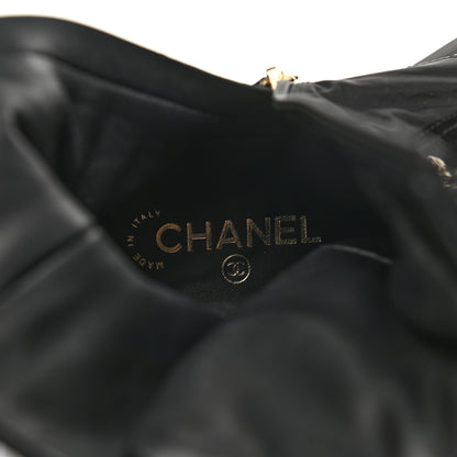 Chanel Nylon Suede Patent Calfskin Mens CC Lace Up Boots 42 Black 6 of 7