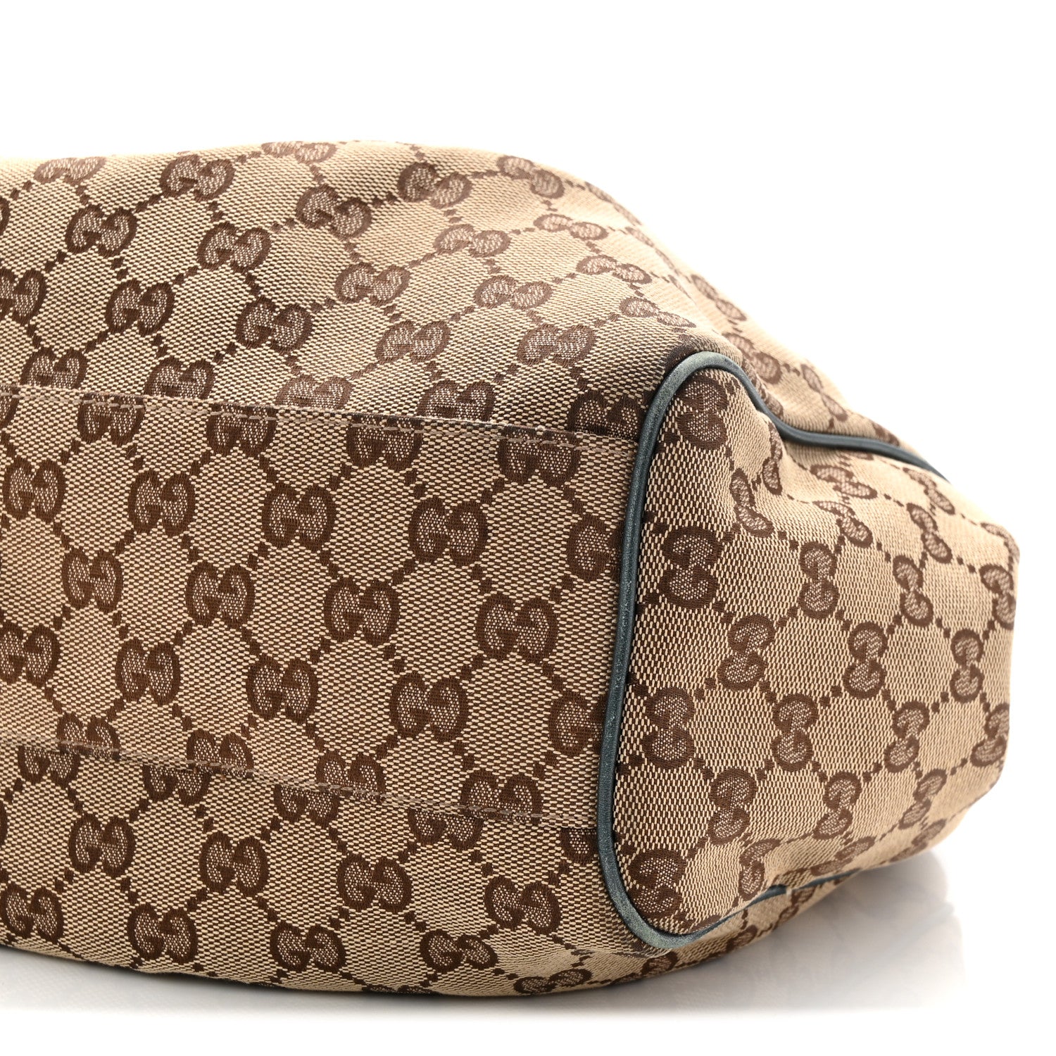 Gucci Monogram Medium Sukey Tote Metallic Blue 11 of 11