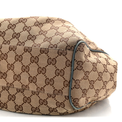 Gucci Monogram Medium Sukey Tote Metallic Blue 11 of 11