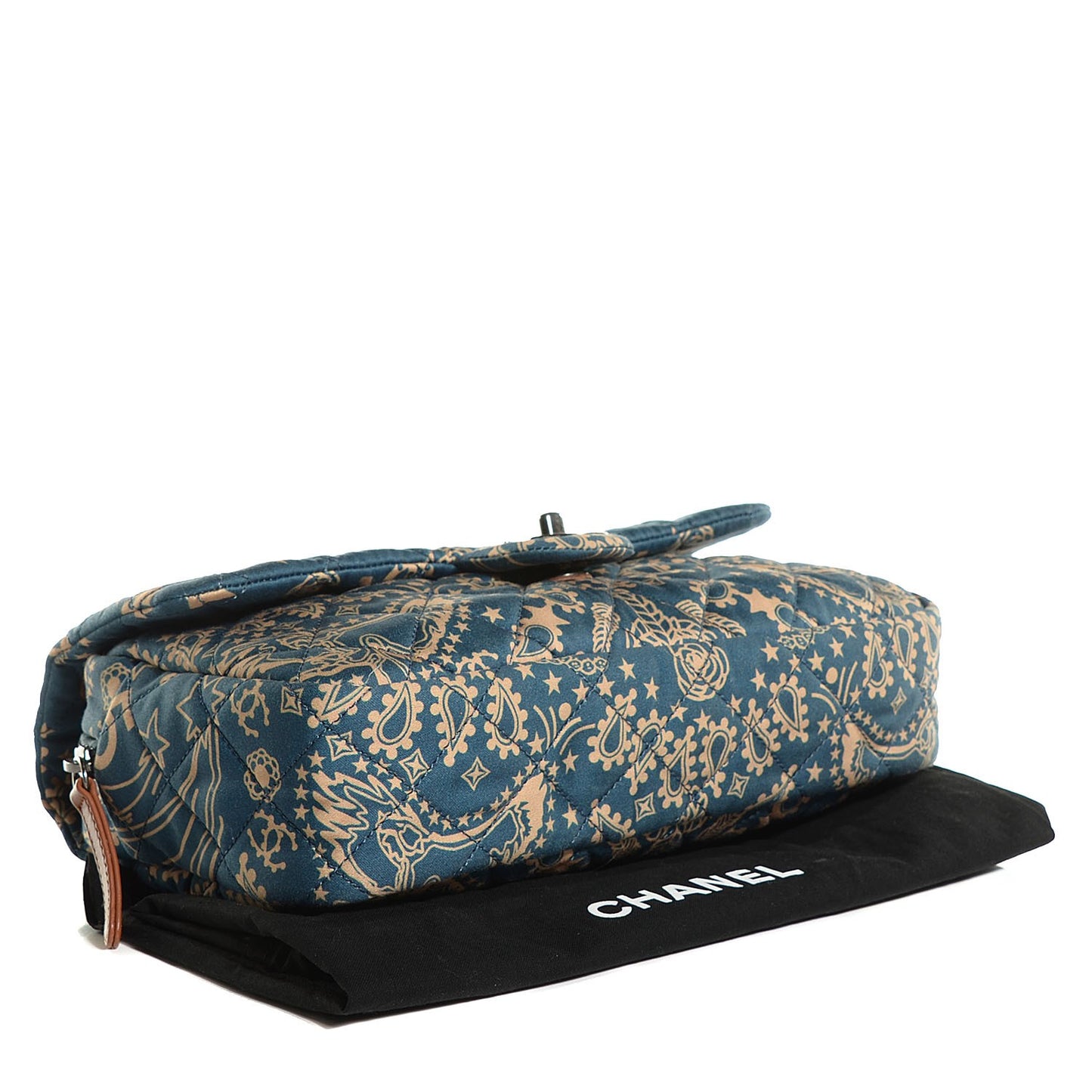Cotton Quilted Paris Dallas Medium Bandana Flap Blue