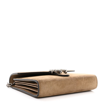 Gucci Suede Mini Dionysus Chain Wallet Taupe 4 of 12