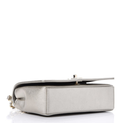 Chanel Metallic Sheepskin Chevron Quilted Small Vintage Mademoiselle Flap Light Gold 4 of 8