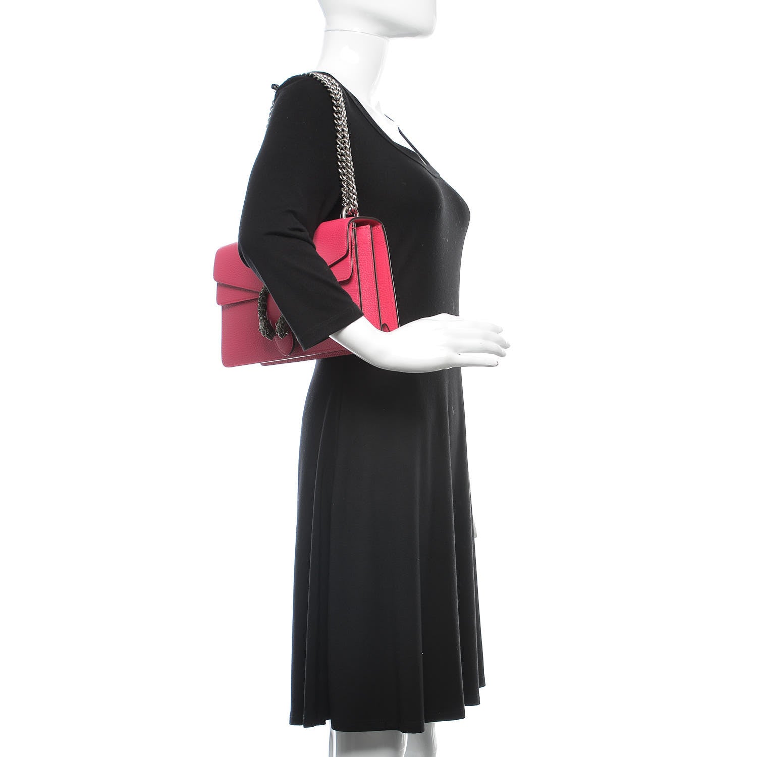 Gucci Dollar Calfskin Small Dionysus Shoulder Bag Box Pink 2 of 9