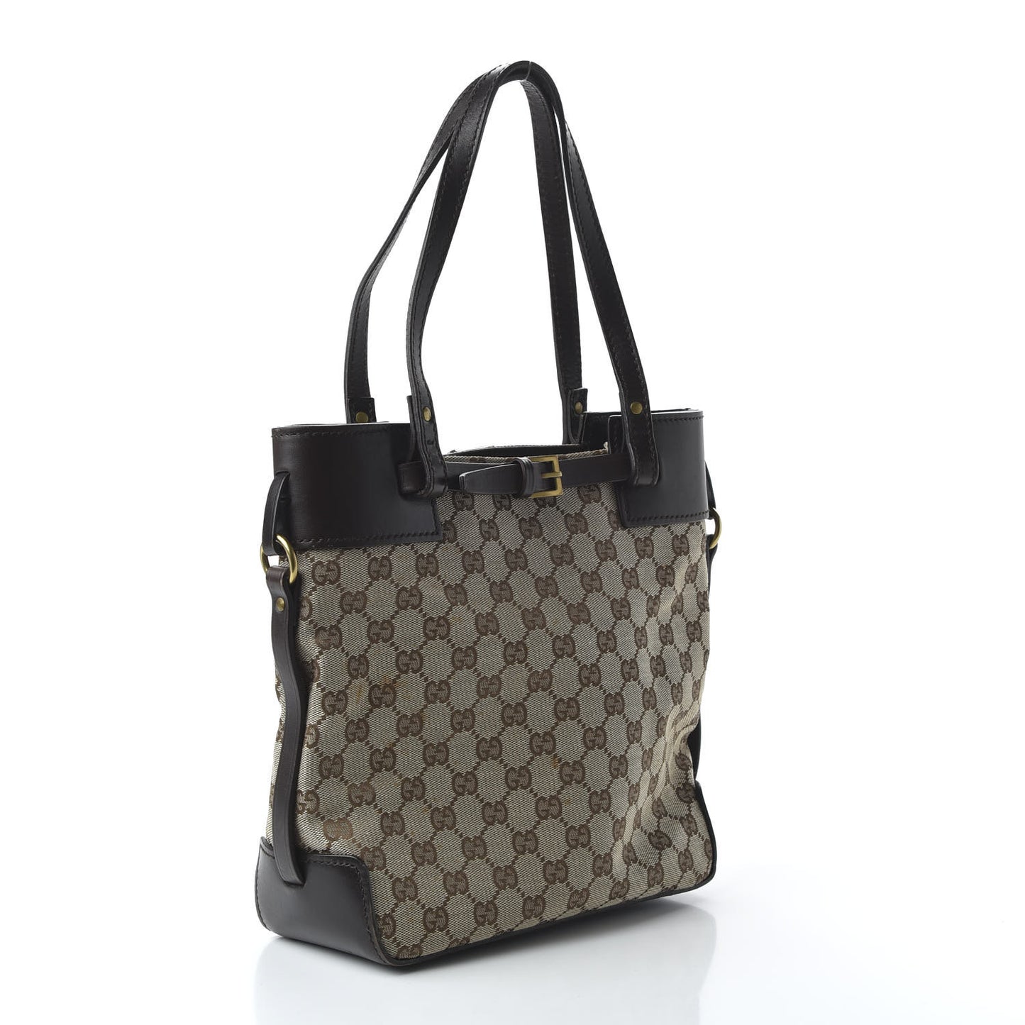Monogram Small Bucket Tote Dark Brown