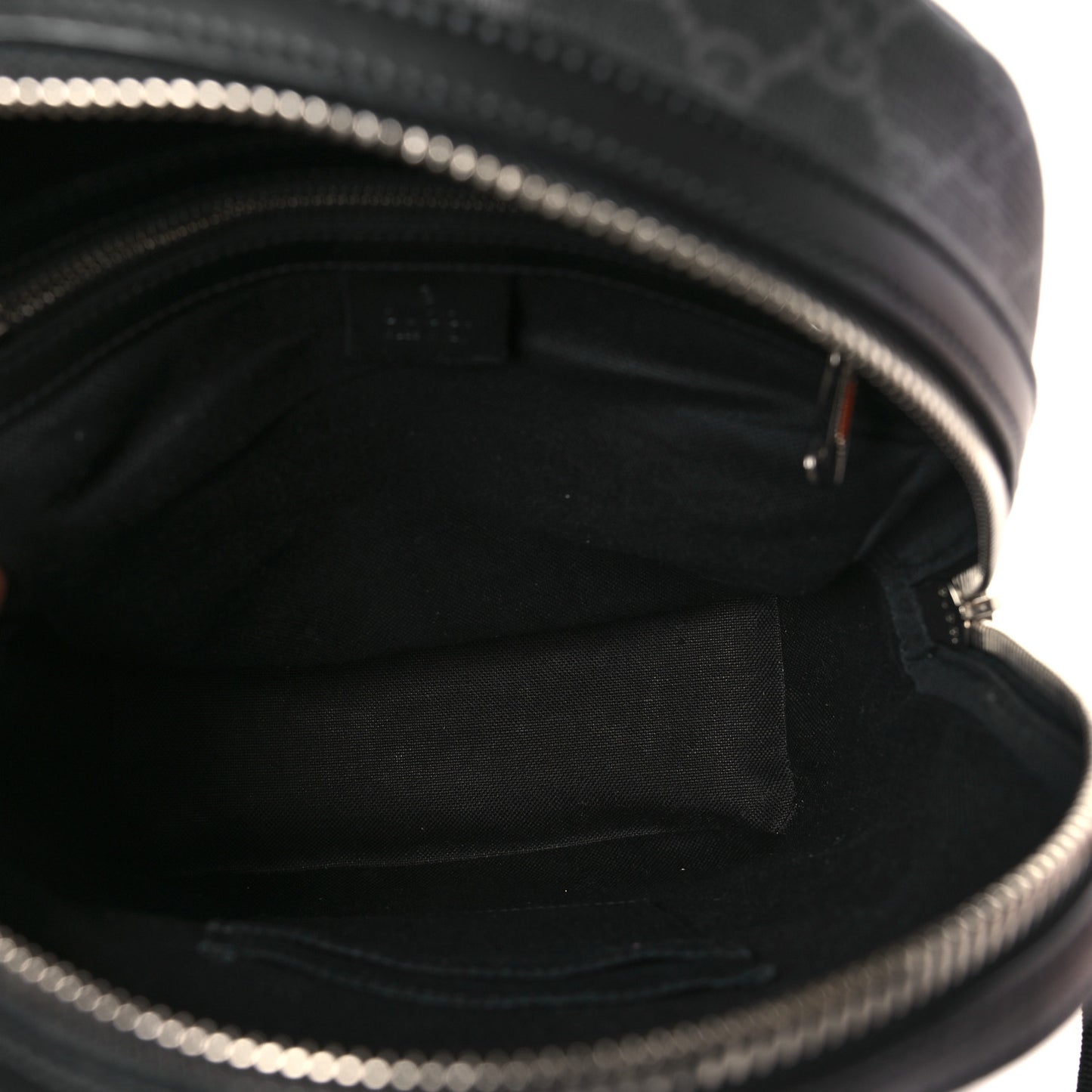 GG Supreme Monogram Appia Calfskin Web Small Day Backpack Black