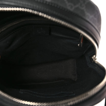 Gucci GG Supreme Monogram Appia Calfskin Web Small Day Backpack Black 5 of 9