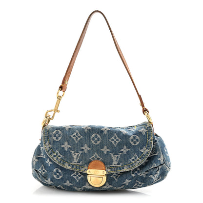 Louis Vuitton Monogram Denim Mini Pleaty Blue 1 of 13