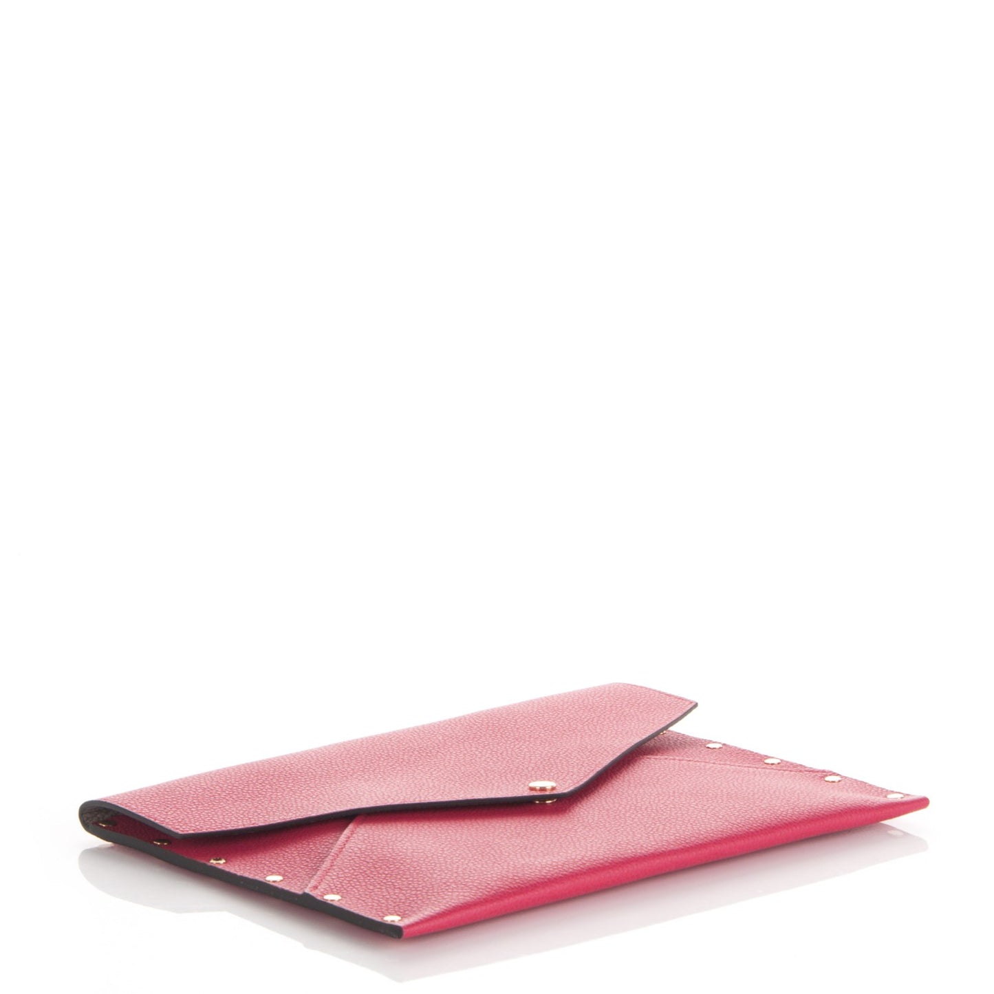 Cuir Rivets Enveloppe Fuchsia