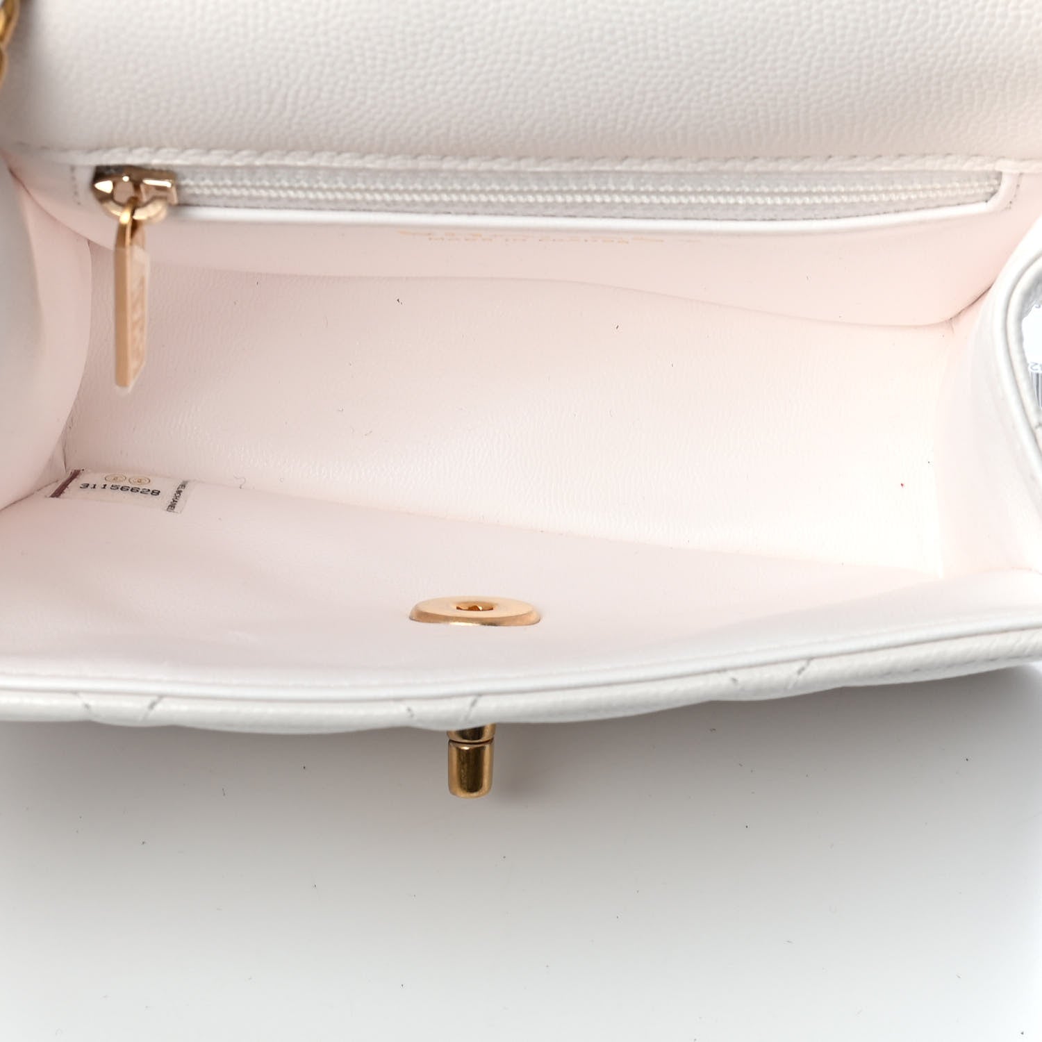 Chanel Caviar Quilted Mini Sweet Classic Flap White 5 of 9