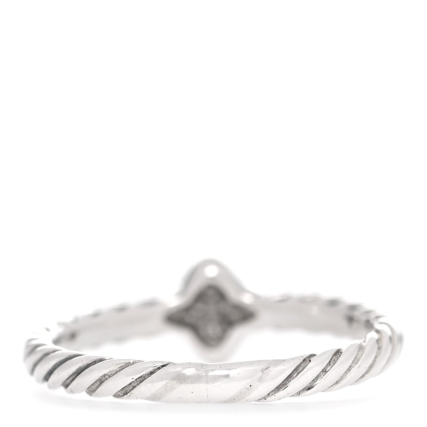 Sterling Silver Diamond Quatrefoil Ring 53 6.25