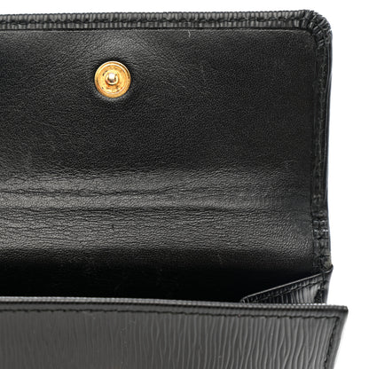 Prada Vitello Move Metal Bi-Fold Wallet Black 9 of 12
