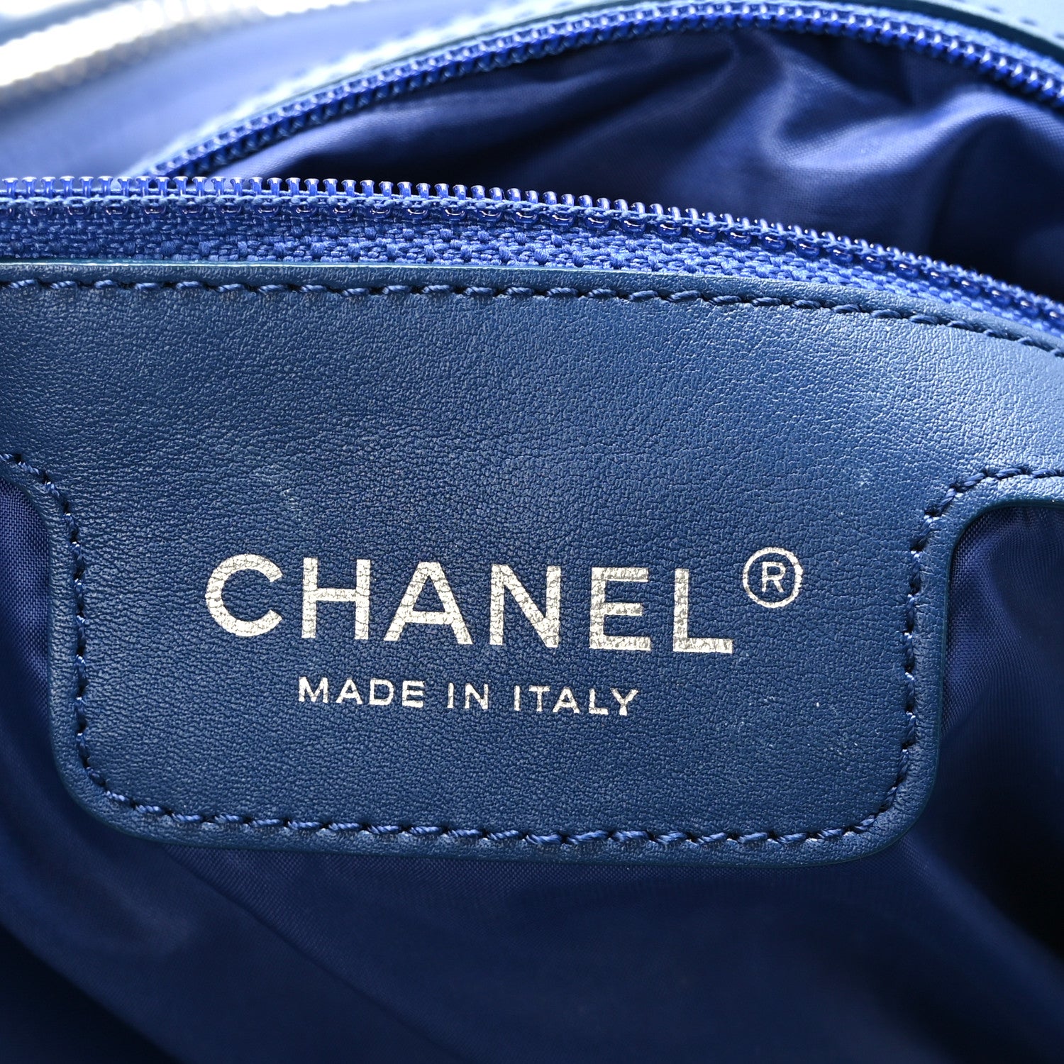 Chanel Tweed Fabric Deauville Biarritz Tote White Navy 5 of 8