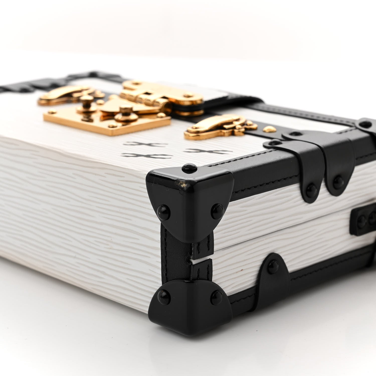 Louis Vuitton Epi Petite Malle White Black 9 of 9