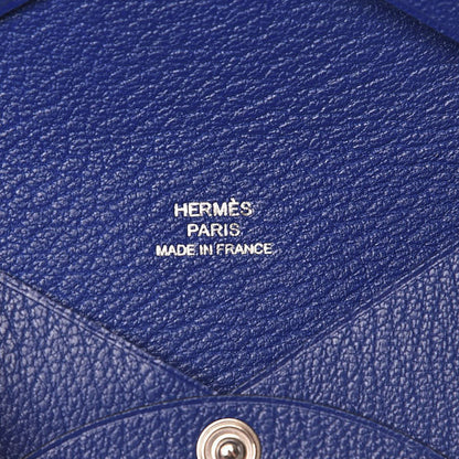 Hermes Chevre Mysore Calvi Card Case Bleu Encre 6 of 7