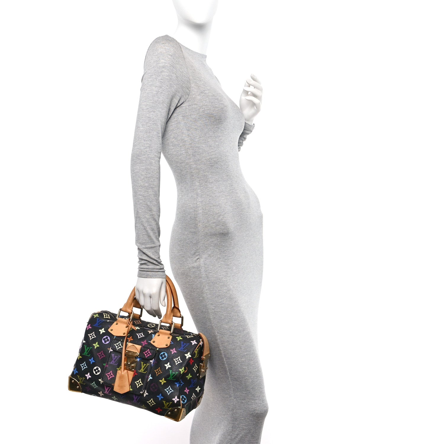 Louis Vuitton Monogram Multicolor Speedy 30 Black 2 of 14