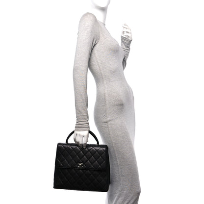 Chanel Caviar Quilted Jumbo Kelly Flap Black 2 of 12