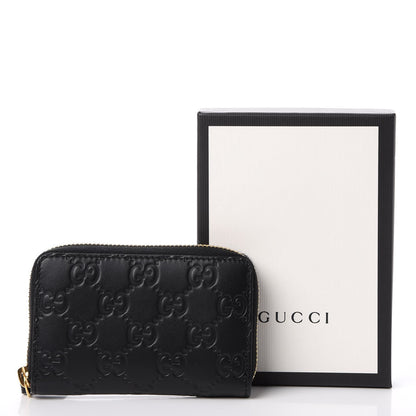 Gucci Guccissima Zip Around Card Case Black 7 of 7