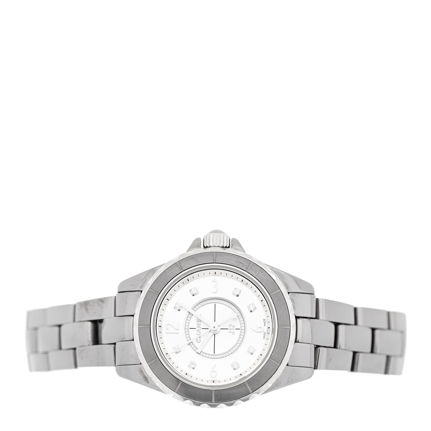 Chanel Titanium Ceramic Diamond 29mm J12 Chromatic Quartz Watch 2 of 4